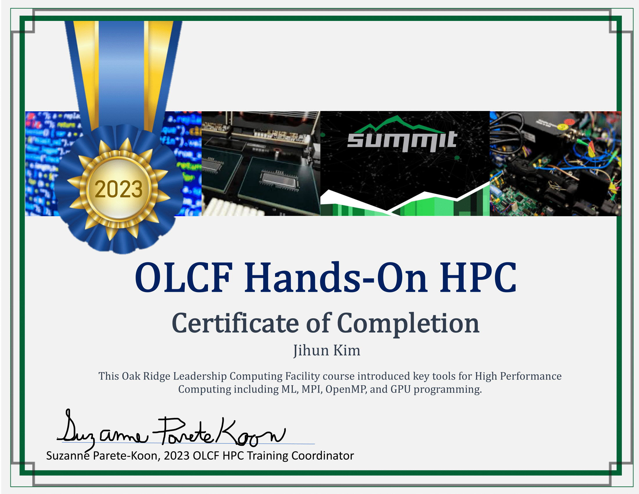 OLCF Hands-On HPC Certificate